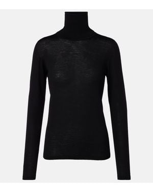Max Mara Saluto Virgin Wool Turtleneck Jumper - Black