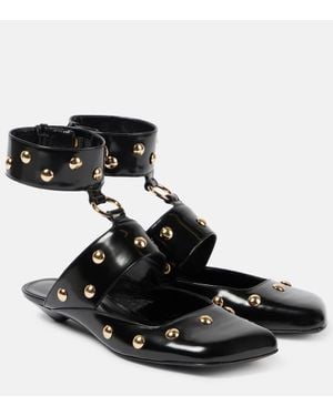 サンダル・ミュール CHLOE Black Leather Jade Sabot Chloé Leather Jade Sabot in Black | Lyst