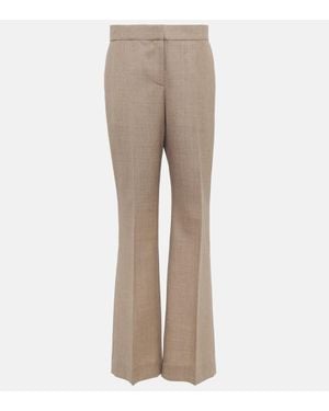 The Row Mid-Rise-Hose Baer Aus Wolle - Natur