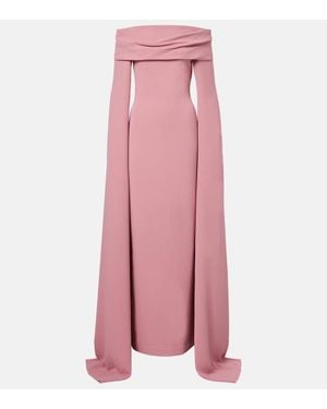 Solace London Nuri Draped Gown - Pink