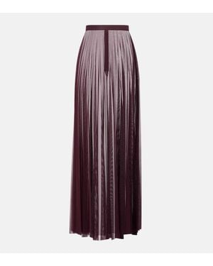 Frankie Shop Maxirock Vallen Aus Mesh - Lila