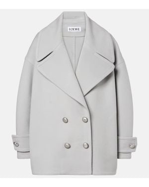 Loewe Caban Doppiopetto Pebble - Grigio