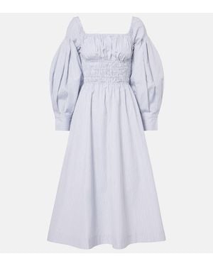 Altuzarra Midikleid Josie Aus Baumwolle - Blau