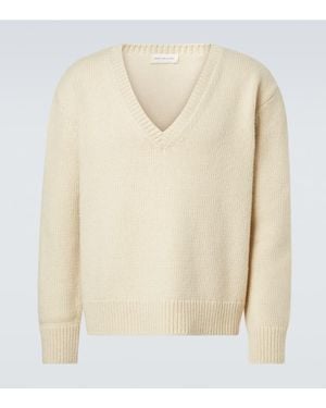 Dries Van Noten Pullover Aus Wolle Und Kaschmir - Natur