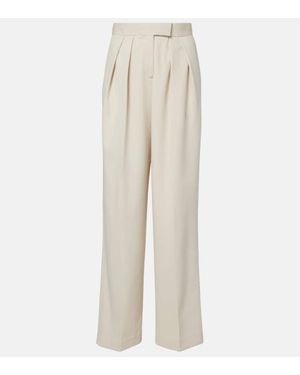 AYA MUSE Pantalon Ample A Taille Haute - Neutre