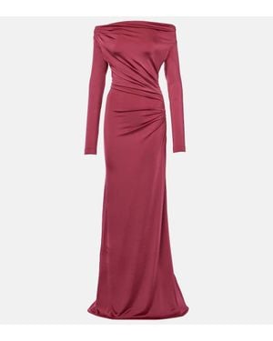 Victoria Beckham Off-Shoulder-Robe Aus Jersey - Rot