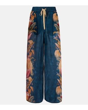 Zimmermann Ascension Linen Pants - Blue
