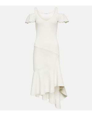 JW Anderson Off-Shoulder-Midikleid - Weiß
