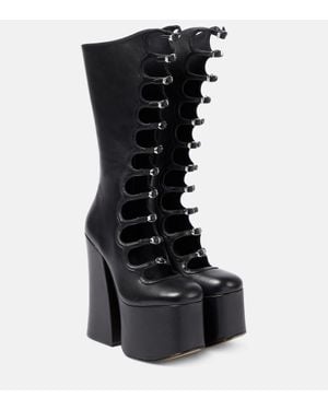 Marc Jacobs Botas altas Kiki de piel - Negro