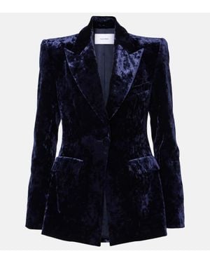 Alex Perry Velvet Blazer - Blue