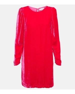 Velvet Minidress - Red