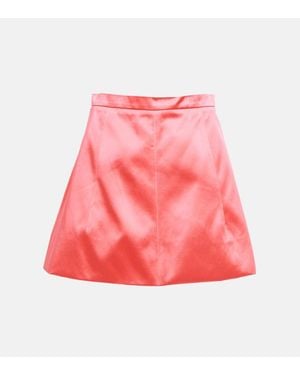 Patou Cotton-Blend Satin Miniskirt - Pink