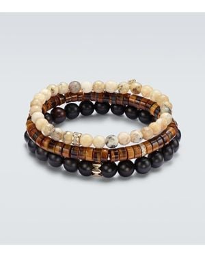 Sydney Evan Set Of 3 14Kt Bracelet With Diamonds - Metallic