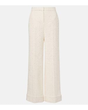 Valentino Pantaloni A Gamba Larga - Bianco