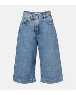 The Attico Wide Cotton Bermuda Shorts in Black | Lyst