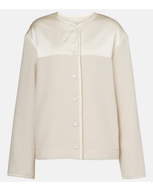 Jil Sander Satin-Trimmed Virgin Wool Jacket - Natural