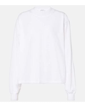 Alaïa Cotton Jersey Sweatshirt - White