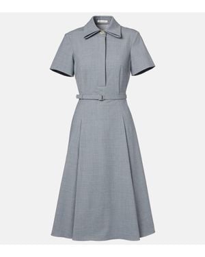 Emilia Wickstead Iwona Belted Midi Dress - Gray