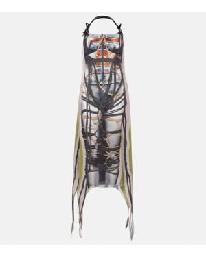 Y. Project Bondage Printed Midi Dress - Multicolour