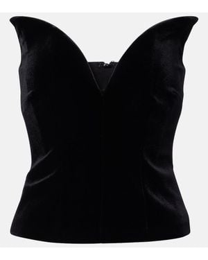 Roland Mouret Top Aus Samt - Schwarz