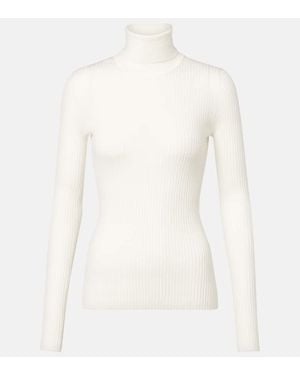 Gabriela Hearst Col Roule En Cachemire Et Soie - Blanc