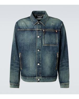 Undercover Giacca Di Jeans Con Ricamo - Blu