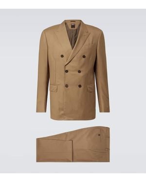 ZEGNA Anzug Aus Woll-Twill - Natur