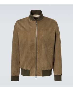Loro Piana Ivy Leather Bomber Jacket - Green