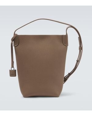 Loro Piana Bale Leather Phone Pouch - Brown
