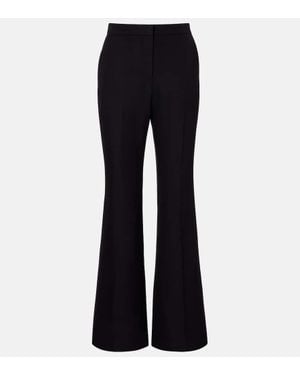 Givenchy Pantalon Evase A Taille Mi-Haute En Laine - Bleu
