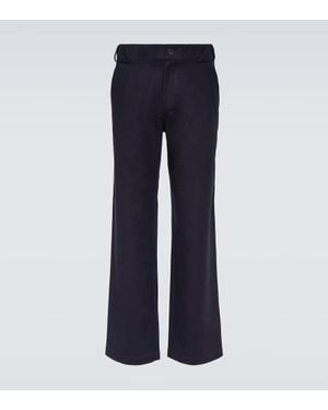 GR10K Straight Leg Wool-Blend Pants - Blue