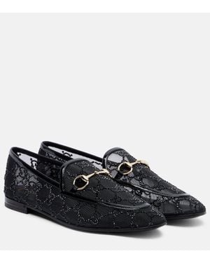 Gucci Jordaan Horsebit Leather Loafers - Black