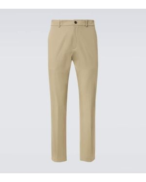 Burberry Schmale Hose Aus Baumwollgabardine - Natur