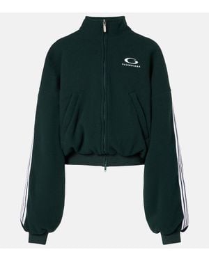 Balenciaga Loop Sports Icon Fleece Jacket - Green