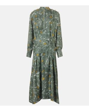 Altuzarra Felicia Studded Silk Maxi Dress - Green