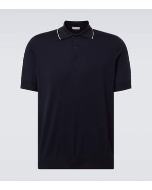 Brunello Cucinelli Polohemd Aus Baumwolle - Blau