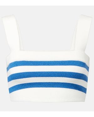 Posse Ari Striped Crop Top - Blue