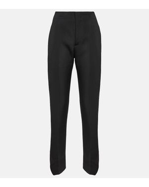 Bottega Veneta Gerade Hose Aus Wolle - Schwarz