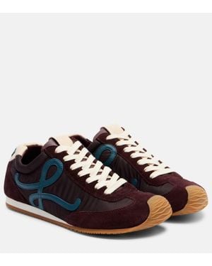 Loewe Sneakers Flow Runner 2.0 Mit Veloursleder - Blau
