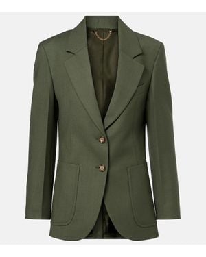 Victoria Beckham Single-Breasted Blazer - Green