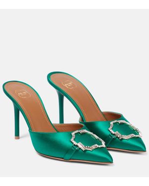 Malone Souliers Mules Missy 85 Con Cristalli - Verde