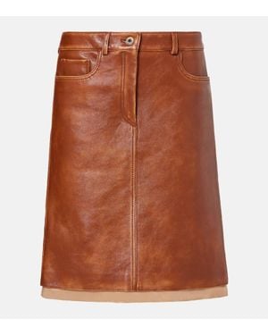 Miu Miu Midirock Aus Leder - Braun