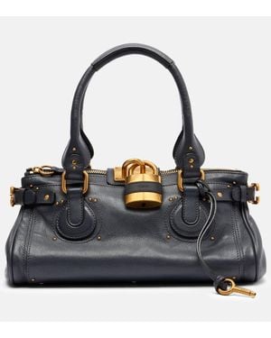 Chloé Schultertasche Paddington Small Aus Leder - Schwarz