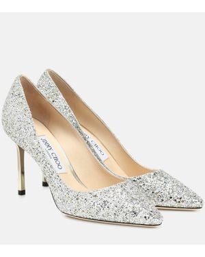 Jimmy Choo Romy 85 Glitter Court Shoes - Multicolour
