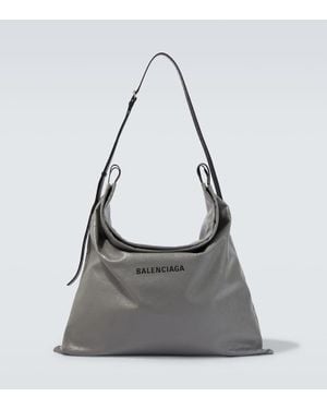 Balenciaga Leather Shoulder Bag - Grey