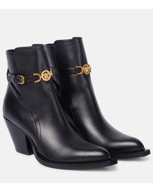 Versace Ankle Boots Medusa '95 Aus Leder - Schwarz