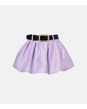Self-Portrait Falda Pantalon De Tafetan - Morado