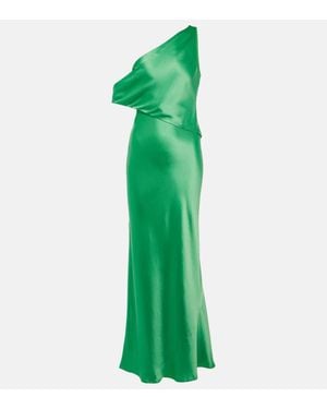 STAUD Naomi Satin Gown - Green