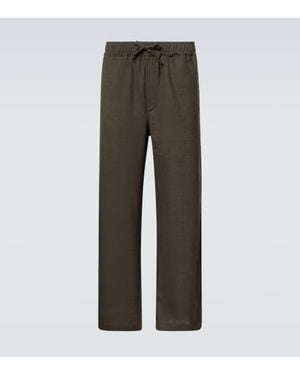 Saman Amel Pantalones Anchos De Lana - Gris