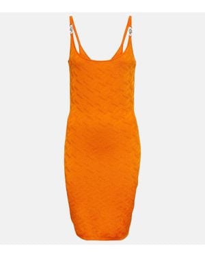 Versace Vestido Corto Medusa '95 La Greca - Naranja